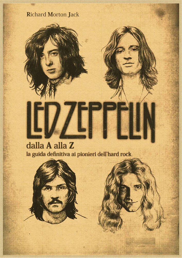 Led Zeppelin рок-музыка крафт-бумага постер для бара/Кафе Ретро плакат декоративной живописи - Цвет: Армейский зеленый