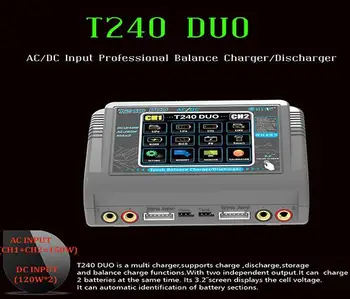 

2CH Dual Output RC Lipo/Lilon/LiHV/NiMH/PB Battery AC/DC Input Professional Balance Charger T240 DUO Discharger FPV RC Parts