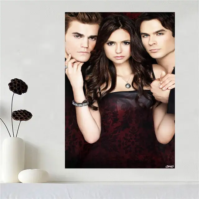 Custom canvas poster Art The Vampire Diaries poster cloth fabric wall