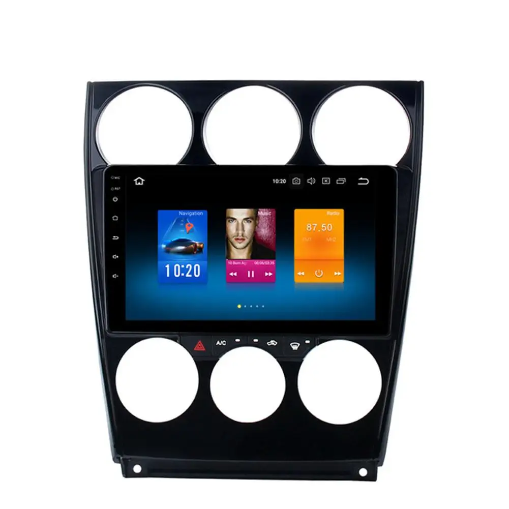 Discount 9inch Car Multimedia Radio Player Android 8.0 HD 1080 Touch Screen Bluetooth Wifi Camera MP5 Player for Mazda 6 2002-2016 9