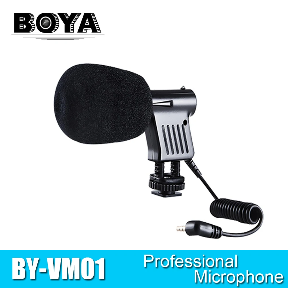

BOYA BY-VM01 Microphone Directional Video Studio Condenser Microphone Recording for Canon Nikon Penda Sony DSLR Camera Camcorder