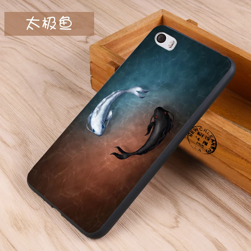Case for Xiaomi mi5 Case Silicone Cover for Xiaomi mi5 Case Cover bag Skin Wolf Fish Skull mi5 Fundas 100% BiNFUL 14