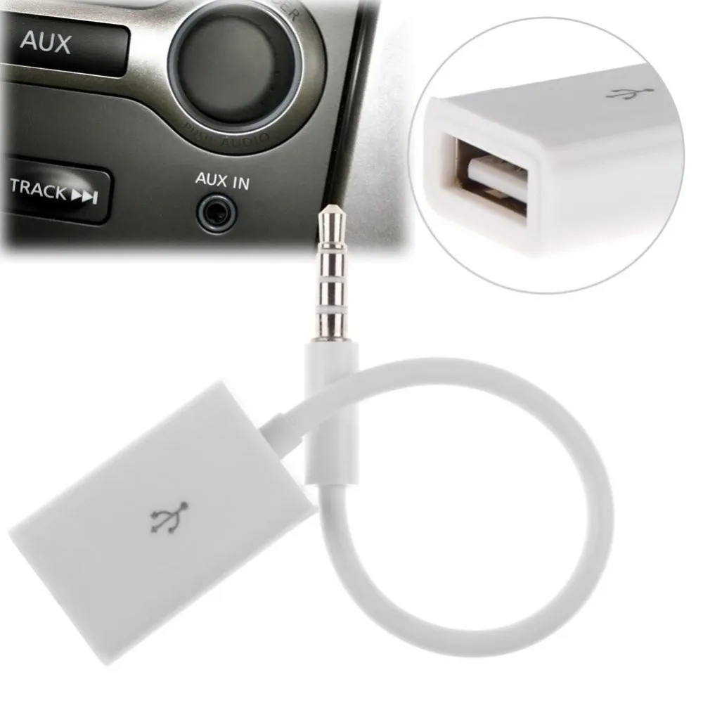 3 5 мм штекер AUX аудио разъем USB 2 0 Женский конвертер Кабель Автомобильный MP3 15