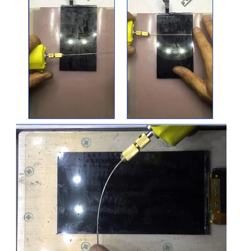 Профессиональный телефон lcd сенсорный экран OCA LOCA клей для удаления электрическая дрель инструмент для мобильного телефона ЖК-экран ремонт