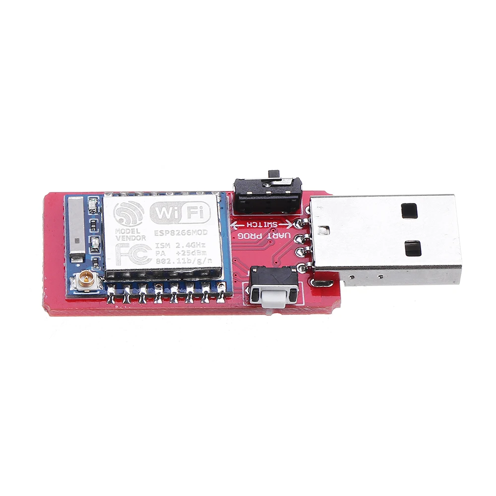 

LEORY 3pcs WIFI Module Adapter Board USB to ESP-07 ESP8266 Computer Wireless Communication Development Board