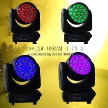 Pro light moving head s 19 шт.* 12 Вт rgbw 4 в 1 led zoom moving head wash dj сценический свет для вечерние вечеринки шоу свадьба