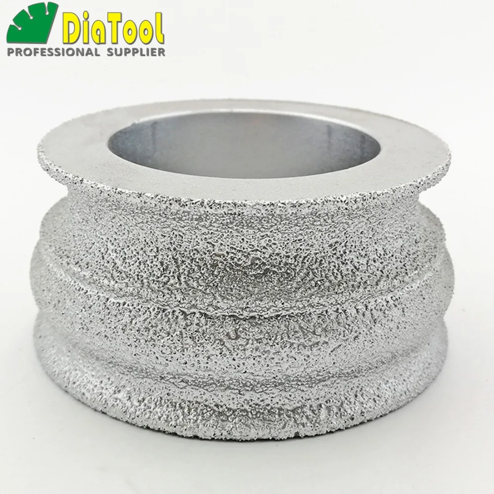 Diatool 75mmx35mm Vacuum Brazed Diamond Grinding Wheel For Marble