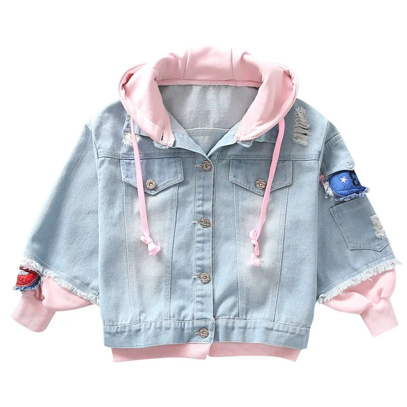 

Girls Denim Jacket Spring Autumn Coat Kids Outerwear Children Denim Jacket Kids Clothes 2019 New