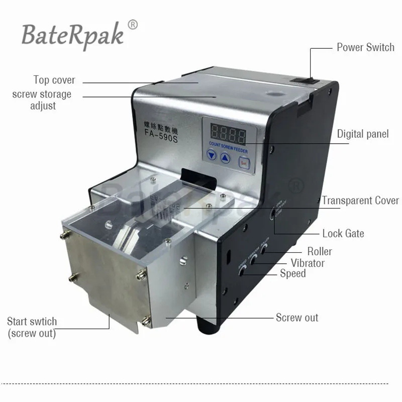 BateRpak/FUMA автоматическая машина для подсчета винтов FA-590S с бункером/устройство для подсчета винтов переменного тока 100-240 В