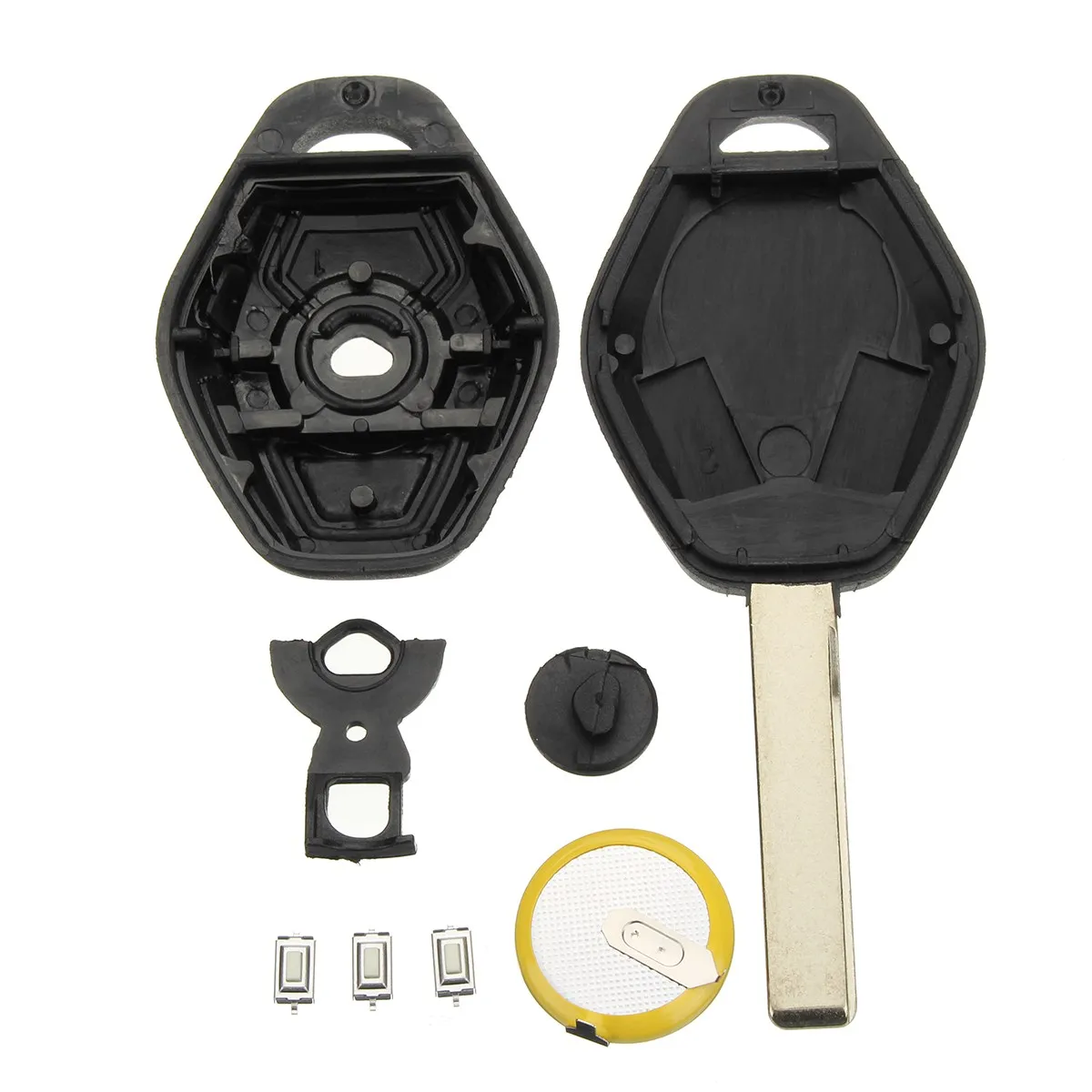 

3 Button Diamond Remote Key Case For BMW E46 3 5 7 Z3 Full Repair Kit + Battery