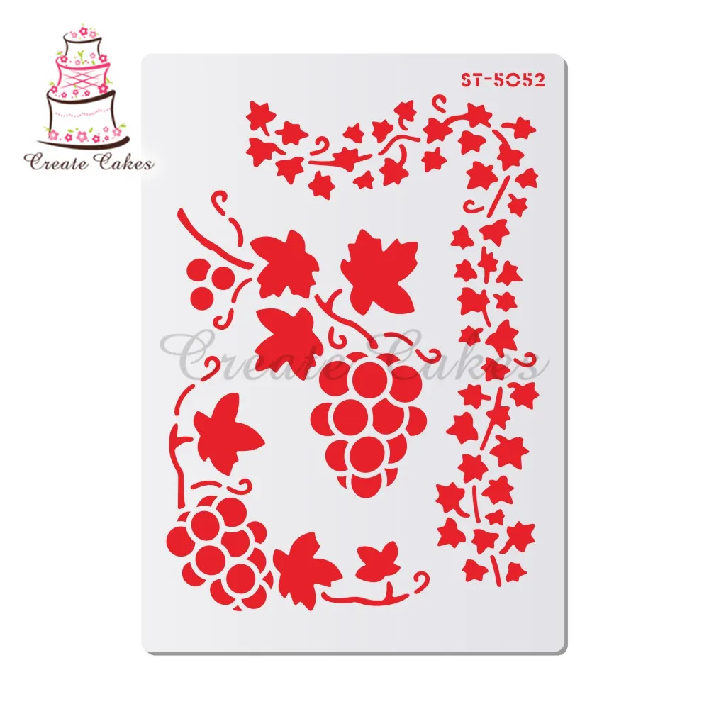 

Grape Stencils For Walls Painting Scrapbooking Stamp Album Decorative Embossing DIY Craft Paper Card Flower Template