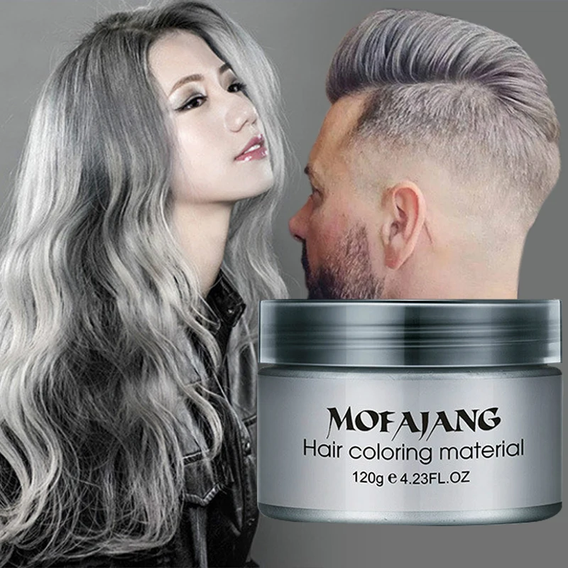 

7 Colors Harajuku Hair Color Grandma Gray DIY One-Time Makeup Hair Color Wax Mud Dye Cream Temporary Modeling Dye Hair Wax Color