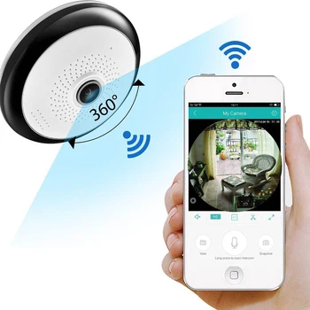 

960P WiFi 360 Degree Panoramic Fisheye Wireless Surveillance Camera IR Night Vision Security Home CCTV motion detect IP Camera
