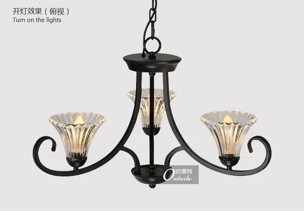 

Multiple Chandelier Fashion three head wrought iron lamp brief american lamp lighting lamps