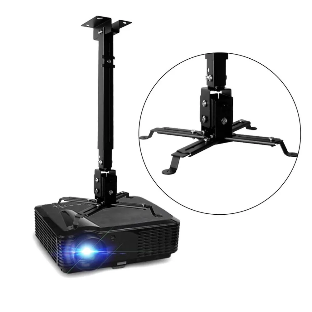 

Universal LED Projector Ceiling Bear 5KG Steel Mount Wall Bracket Adjustable 43-65CM Hanging Bracket Swivel Mount Holder Black