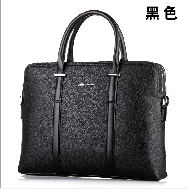 

3colors 2016 hk dashan brand black men's briefcases pu leather top quality business man briefcases 15inches big blue bags