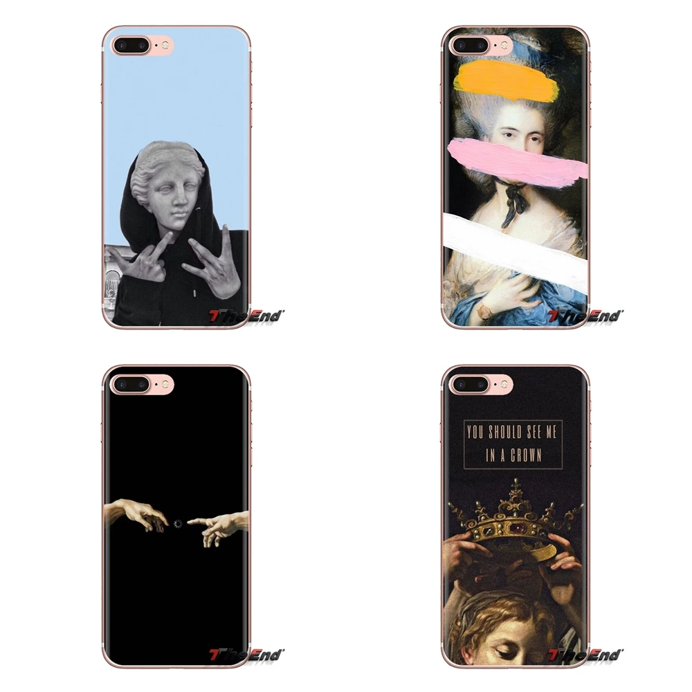 Silicone Phone Cases For iPod Touch Apple iPhone 4 4S 5 5S SE 5C 6 6S 7 8 X XR XS Plus MAX Vintage Plaster Statue David Printing |