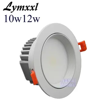 

White Shell Led Cob Downlights Dimmable 10w 12w Led Recessed Down Light Spot Lamp 1050lm AC85-265V or 12v 120angle with Driver
