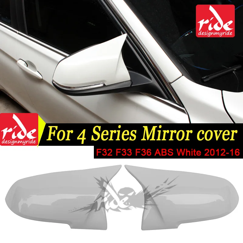 

For BMW 4-Series F32 F33 F36 420i 430i 435i 440i 2012-2016 M-Style High-quality ABS Pure White Rear View Mirror Cover Decoration