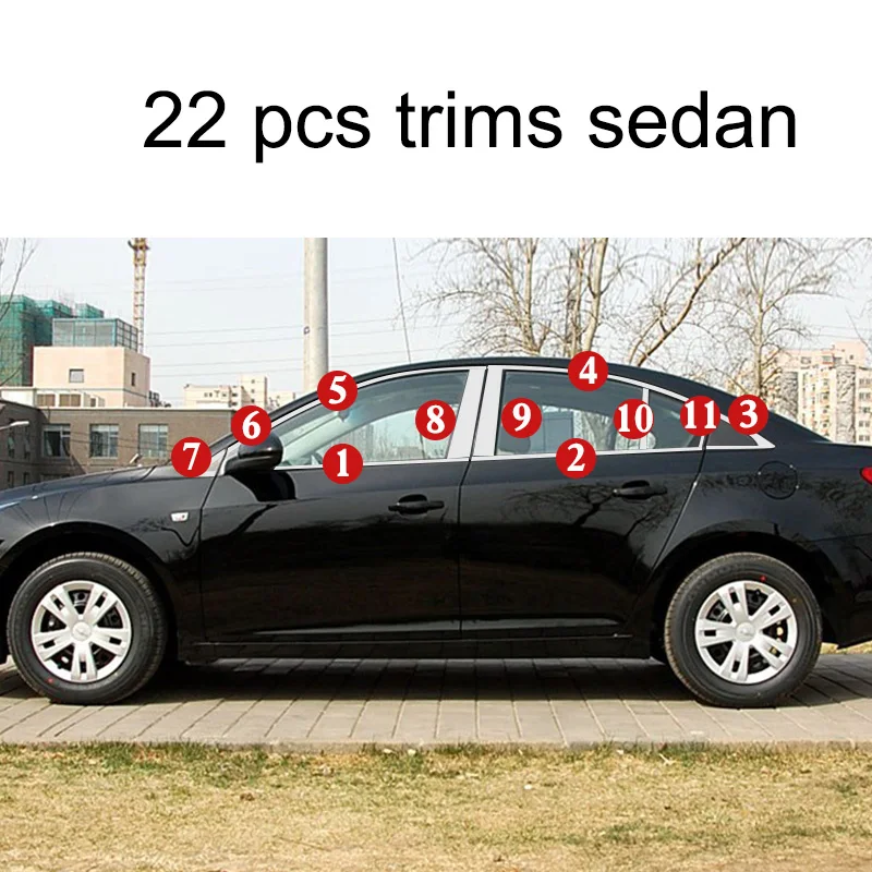 Оконная отделка из нержавеющей стали lsrtw2017 304 для chevrolet cruze 2008 2009 2010 2011 2012 2013 2014 2015