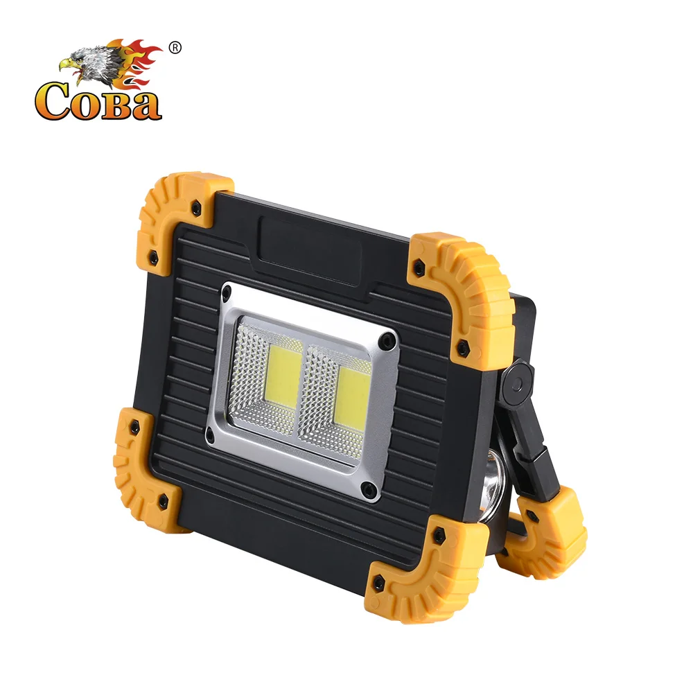 

Coba led flashlight cob worklight waterproof portable spotlight usb rechargeable work lamp fixing working powerful torch