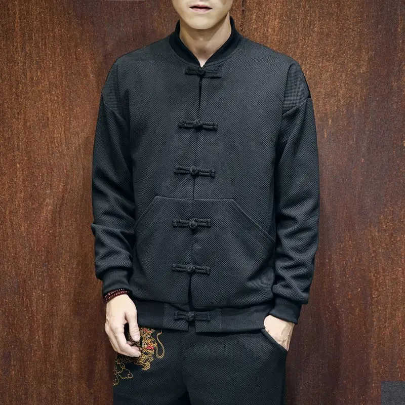 Chinese Style Men Jacket Coat Dragon Embroidery 5XL Men Jacket Coat Black Streetwear Bomber Jacket Men Chinese Style Men Jacket Coat Dragon Embroidery 5XL Men Jacket Coat Black Streetwear Bomber Jacket Men