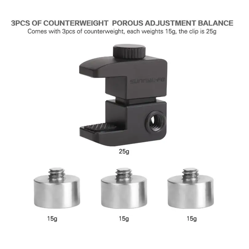 BEESCLOVER универсальный стабилизатор телефона Gimbal противовес счетчик веса для OSMO Mobile 2 противовес зажим черный/синий/красный r29