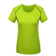 Женская спортивная футболка, футболка, быстросохнущая, облегающая, трико, для бега, спортивные футболки, топы и футболки, размер