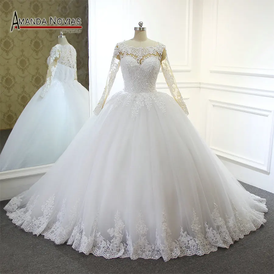 Новое поступление 2019 Свадебное Платье Amanda Novias фактические фотографии бальное