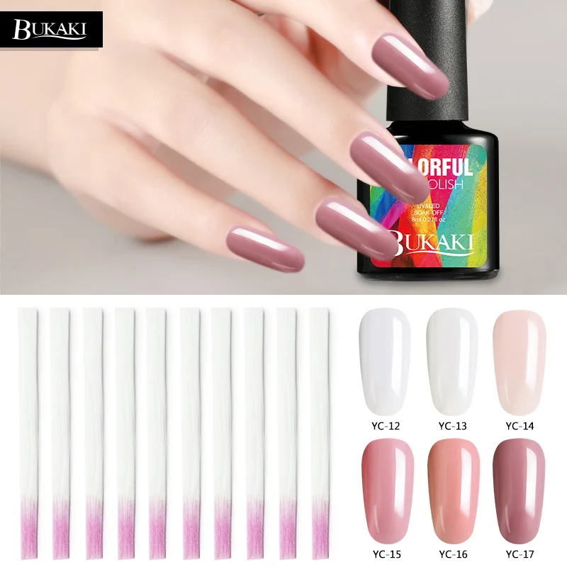 

BUKAKI Silk Nail Form Glitter Nail Polish Builder Extend Nail Gel French Nail Art Tips Manicure Tools