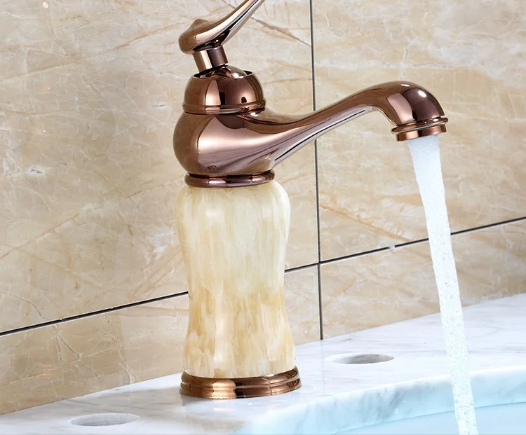 

Faucet Hot And Cold Water Mixer Faucet Copper Rose Gold Wash Basin Faucet Household Bathroom Faucet Cool
