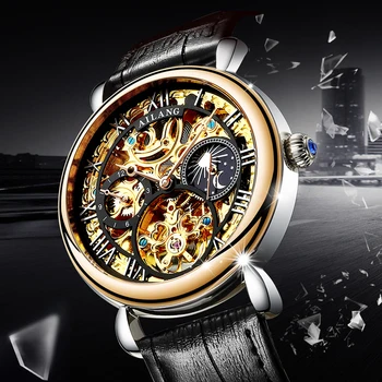 

AILANG original design Adult male wrist watch men, mechanical gear S3 boundary, gear movement automatic mechanical watch 2018