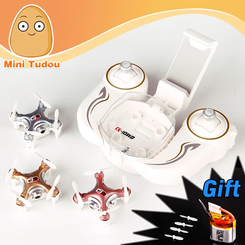 Buy Cheap Minitudou RC Mini Drone With Camera Cheerson CX-10WD CX-10WD-TX Quadrocopter FPV Wifi Remote Control Helicopter