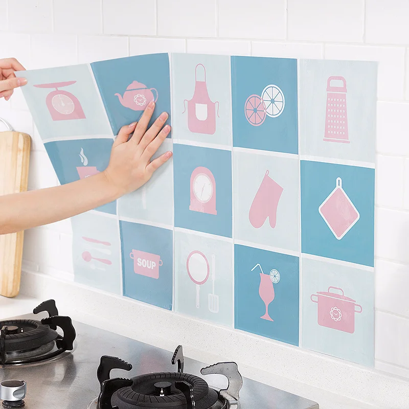 Kitchen Oil-proof Sticker Anti-oil-resistant Wall Stickers Removable Decoration Wall Decal Tile Waterproof Pollution Prevention Kitchen Oil-proof Sticker Anti-oil-resistant Wall Stickers Removable Decoration Wall Decal Tile Waterproof Pollution Prevention