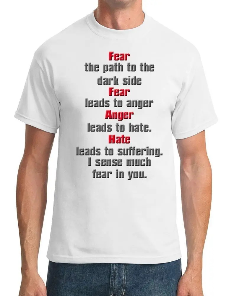 

Fear is the path to the dark side - - Star Wars Movie Inspired Mens T-Shirt Free shipping