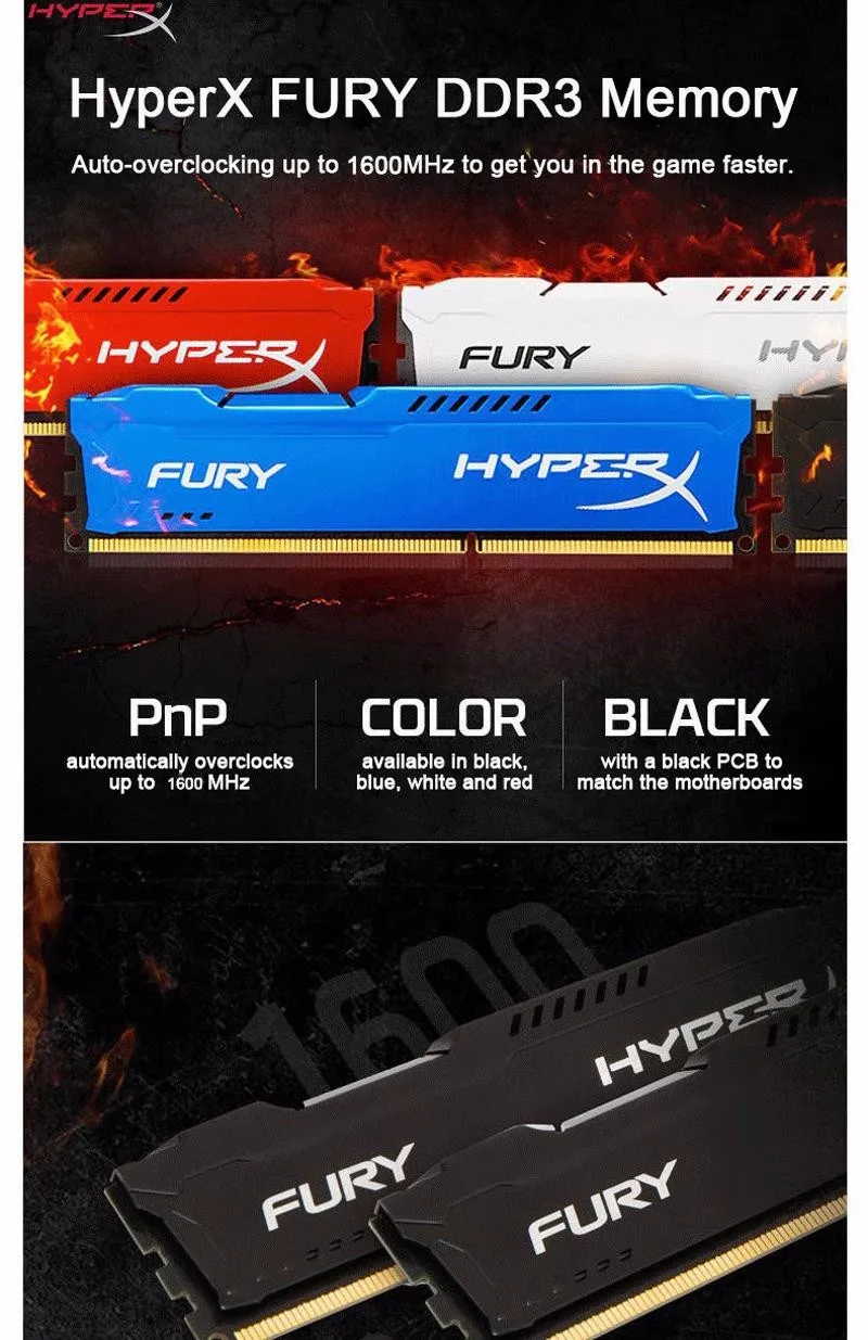 Купить Кингстон настольных памяти 8 гб 16 гб памяти HyperX Fury на ддр3 ...