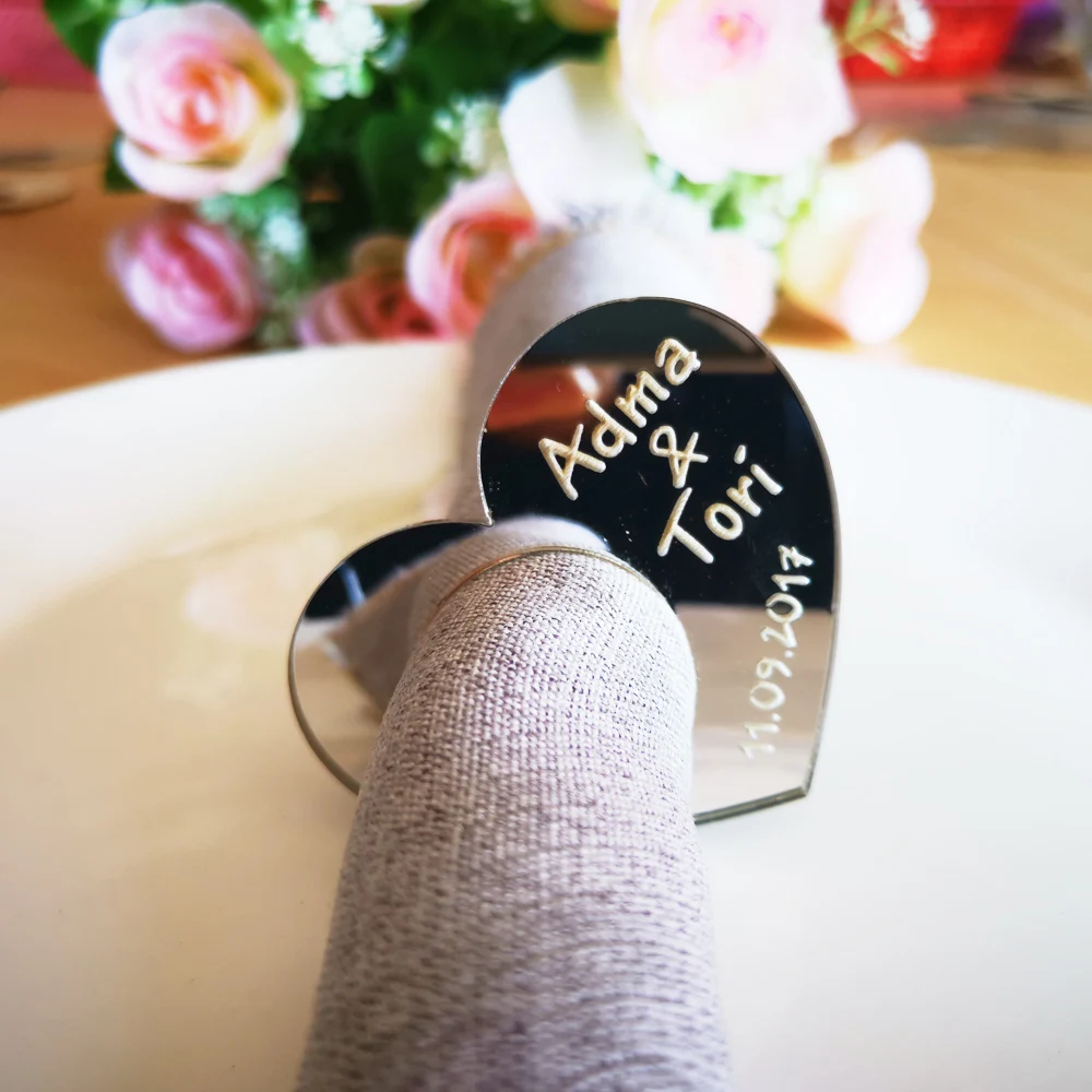 Personalized Laser Cut Name Logo for Boutique Gift Baby favorite, Custom Made Heart Gold Acrylic Mirror Name Tags for Baby Name (2)