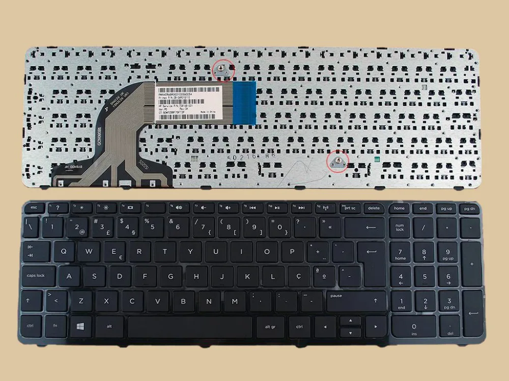 Новый PO португальский Teclado клавиатура для HP Pavilion 15-e000 15-n000 15-r000 15-g000глянцевая рамка
