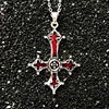 Best Seller Pendant Necklace Satanic Jewelry Inverted Cross Devil Bloody Lucifer Vintage Gothic Red YlNlYr7z
