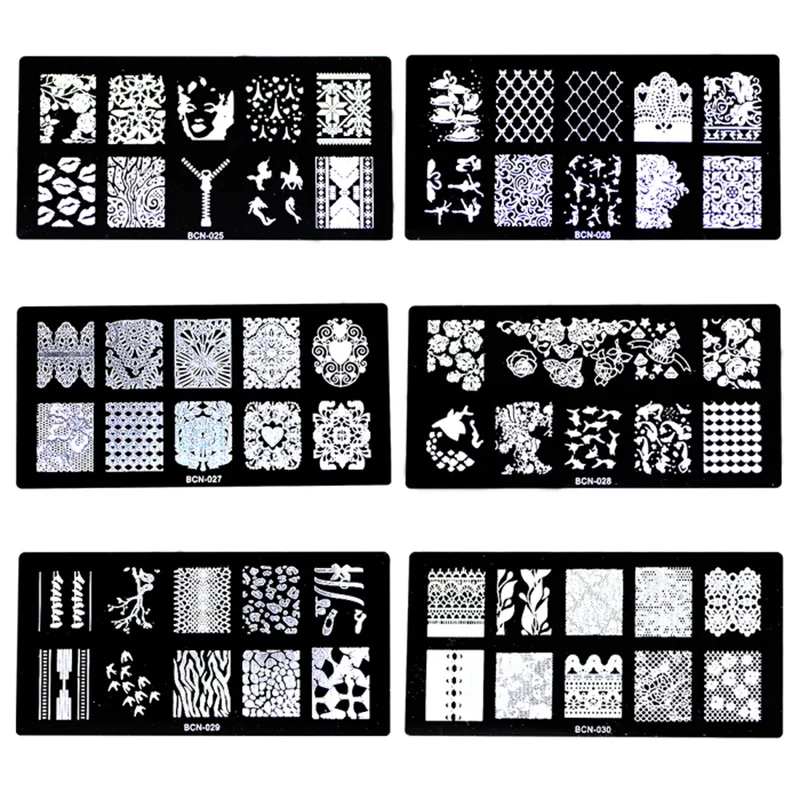 New arrival nail stamping plates 30 Designs optional 1 pcs stamp template Nail Art Image stamper Plates stencil Na4007