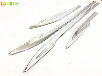 

High quality For Volvo XC60 2018 2019 car styling cover detector ABS Chrome Side Door Body trim stick Strip Molding frame 4pcs