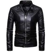 New Motorcycle Black Retro Motorcycle Jackets Men PU Leather Jacket Punk Classical Zipper Windproof Moto Jacket Motorcycle New Motorcycle Black Retro Motorcycle Jackets Men PU Leather Jacket Punk Classical Zipper Windproof Moto Jacket Motorcycle