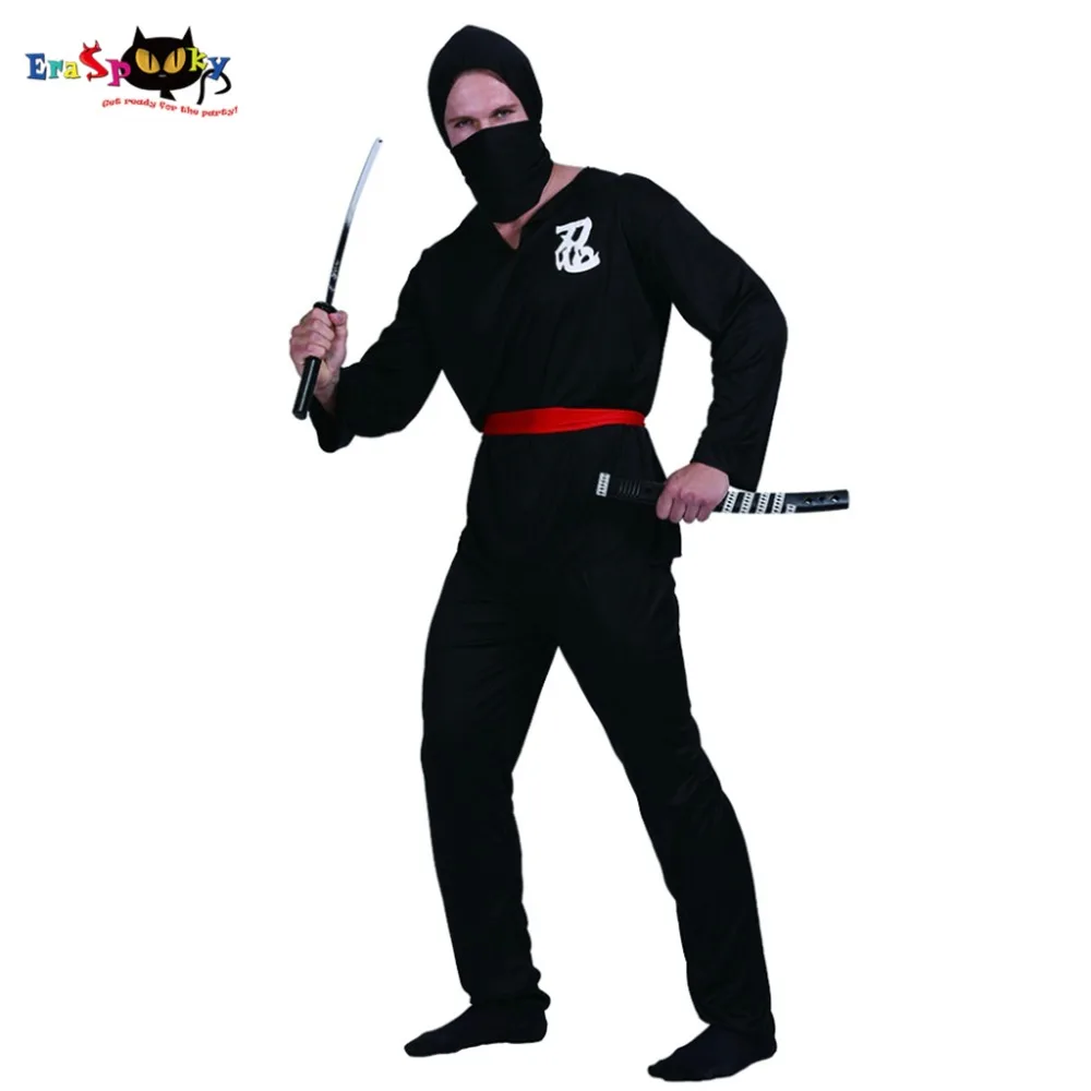 

Carnival Men Ninja Fighter Japanese Killer Halloween Costume Adult Anime Cosplay Fancy Clothes Black Outfits Christmas Costumes