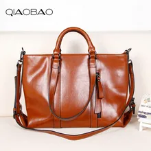 QIAOBAO Bolsos de Mujeres de La Manera Real de Piel de Cordero de Cuero Genuino Mujeres Famosas Marcas de Bolsos de Compras Bolsos de Hombro