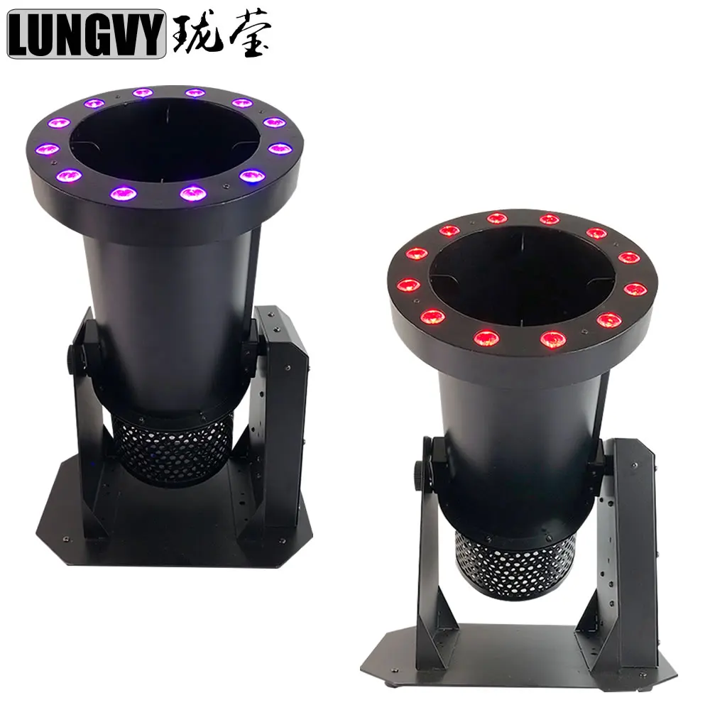 Free Shipping 2pcs/Lot 12x3w Led Confetti Blower Machine DMX/Remote