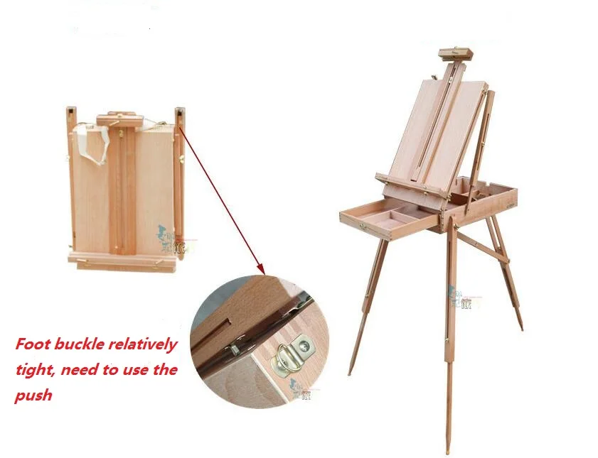 caixa de pintura a óleo portátil cavalete
