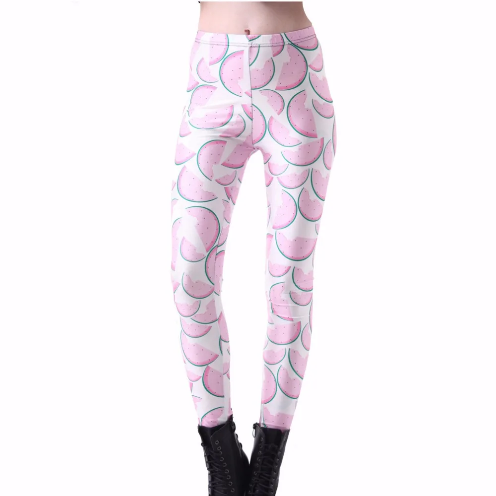 Прямая поставка леггинсы для фитнеса женские с принтом арбуза цифровой печатью