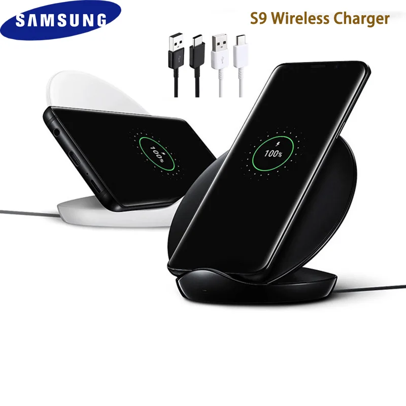 

100% Original Samsung S9 QI Stand Fast Charging Wireless Charger Desktop For Samsung Galaxy S7 S8 S9 Note 8 9 Huawei Mate 20 pro