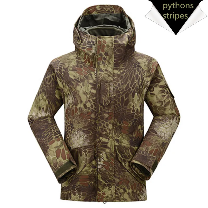 G8 Windbreaker Tactical Army Camouflage Coat, Warm Fleece inside, Military Jacket Waterproof Clothes, Men coat