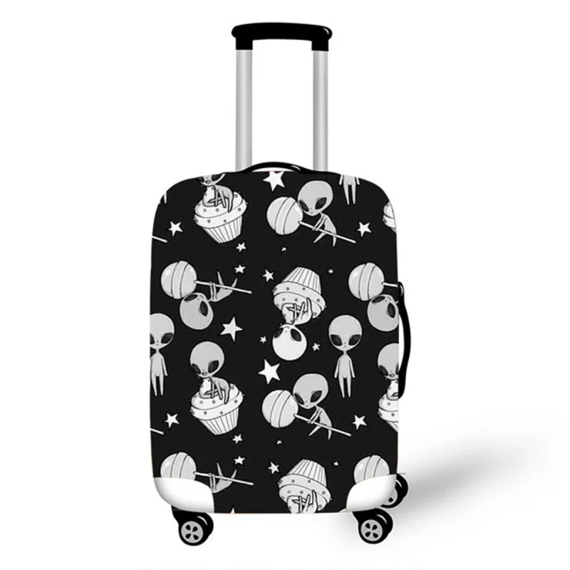 Skull Suitcase Cover Protector For 18-32 Inch Trolley Case Elastic Thick Travel Dust Cover Baggage Luggage Protective Cover - Цвет: V20